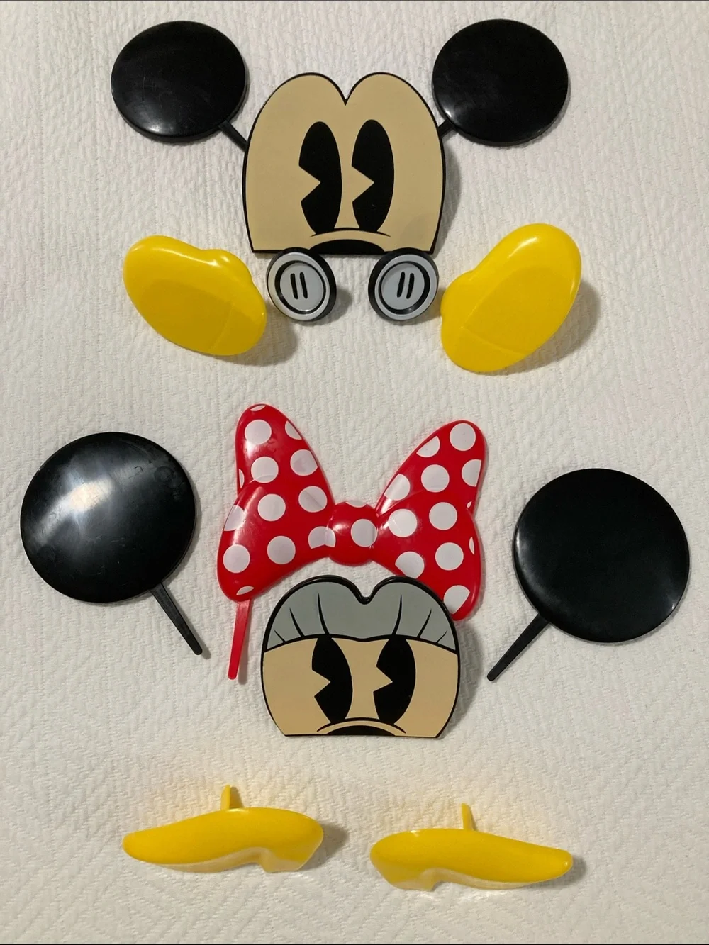Set - Plastic cake decorations - Mickey Mouse and Minnie Mouse
